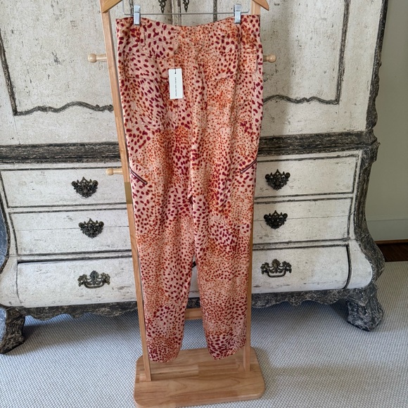 Dries Van Noten Animal Print Trousers in Orange and Red - Picture 7 of 7